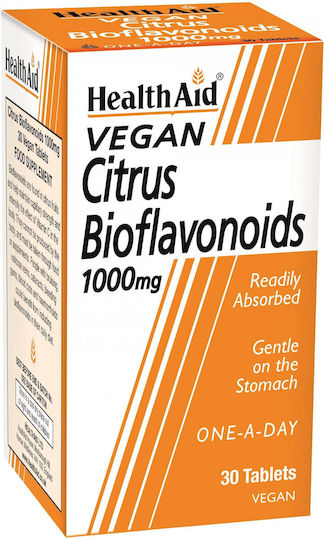 Health Aid Vegan Citrus Bioflavonoids Βιταμίνη για Ενίσχυση του Ανοσοποιητικού, τo Δέρμα & Αντιοξειδωτική δράση 1000mg 30 φυτικές κάψουλες