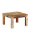 Square Central Coffee Table Made of Solid Wood Multicolour W55xL55xH35cm
