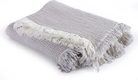 Nef-Nef Homeware Κουβέρτα Κούνιας Apollo Βαμβακερή Γκρι 110x150εκ.