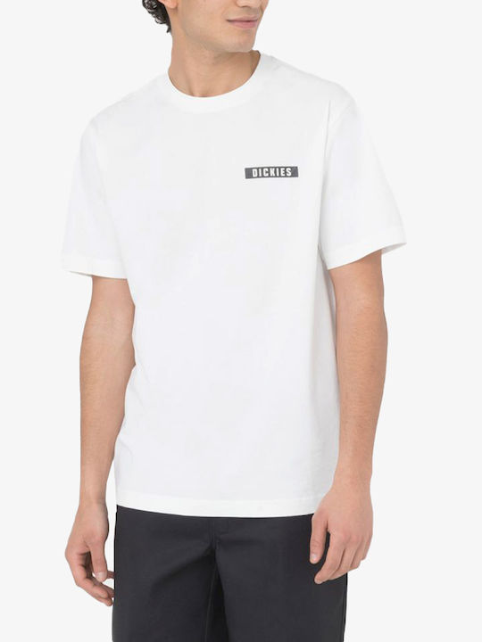 Dickies Baker City Ανδρικό T-shirt Λευκό με Στάμπα