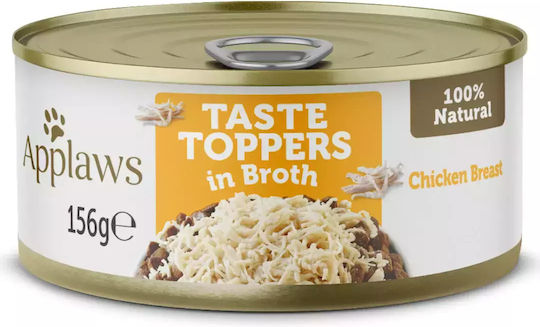Applaws Taste Toppers in Broth Wet Food Dogs in Cans with Chicken and Rice Grain-Free 156gr