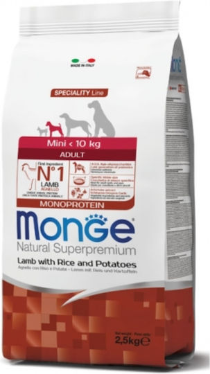 Monge Speciality Line Mini 2.5kg Dry Food for Adult Small Breed Dogs with Lamb, Potatoes and Rice