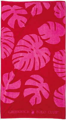 Greenwich Polo Club 3772 Beach Towel Cotton Red / Pink 180x90cm.