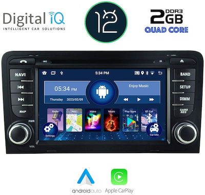 Digital IQ Car-Audiosystem für Audi A3 2003-2012 mit Klima (Bluetooth/USB/AUX/WiFi/GPS/Apple-Carplay) mit Touchscreen 7"