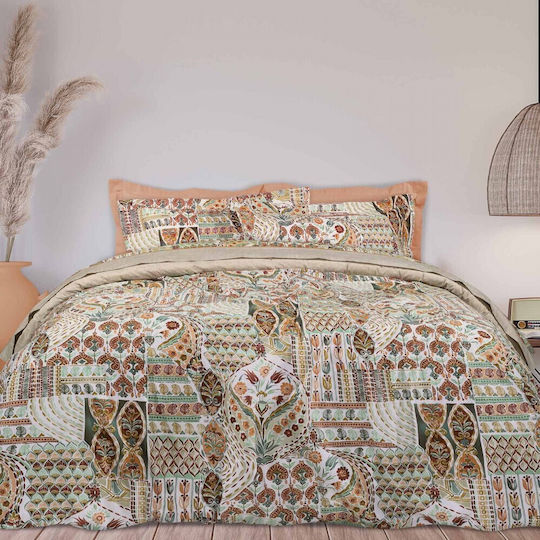 Das Home Сет Чаршафи 235x260см. 1672 Orange / Ochre 4бр