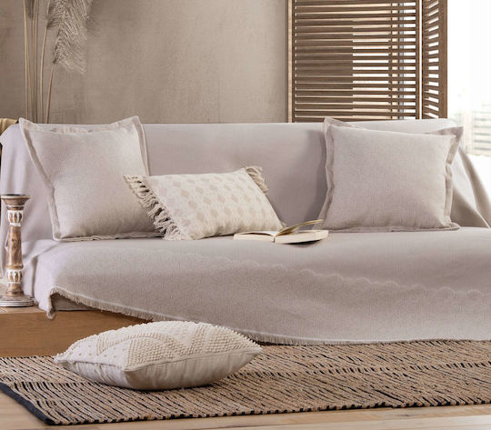 Nef-Nef Homeware Maximus Cuvertură Pentru Canapea De Fotoliu Jacquard 170x180cm Bej