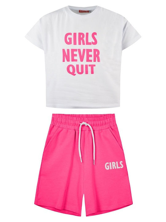 Energiers Kinder-Set mit Shorts Sommer 2Stück Weiß