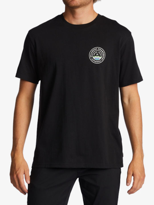 Billabong Walled Ανδρικό T-shirt Μαύρο με Στάμπα