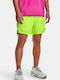 Under Armour Launch 5 Men's Sports Shorts Lime Surge/Black/Reflective