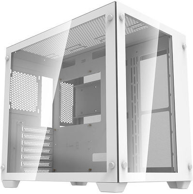 Darkflash Gaming Midi Tower Computer Case with Window Panel White