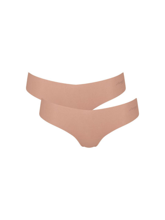 Sloggi Damen Zeichenfolge 2Pack Nahtlos Beige