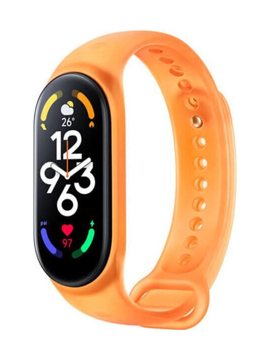 Armband Silikon mit Pin Neon Orange (Smart Band 7) BHR6493GL