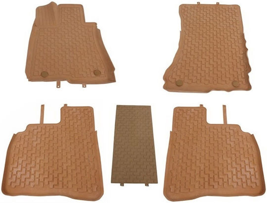 Set of Front and Rear Mats 4pcs Tray Type for Mercedes-Benz S 2005-2013 Beige