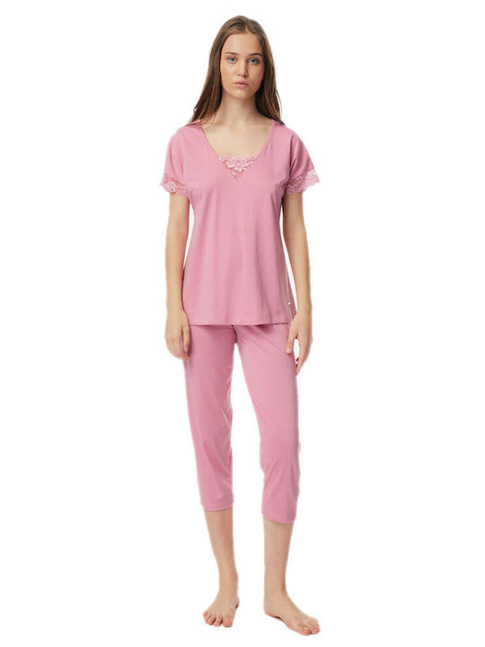 Minerva Summer Women's Pyjama Set Pink