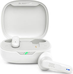 JBL Wave Flex Earbud Bluetooth Handsfree Ακουστικά με Αντοχή στον Ιδρώτα και Θήκη Φόρτισης Λευκά