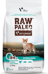 VetExpert Raw Paleo Ξηρά Τροφή για Ανήλικες Στειρωμένες Γάτες με Κοτόπουλο / Σολομό / Τόνο 2kg