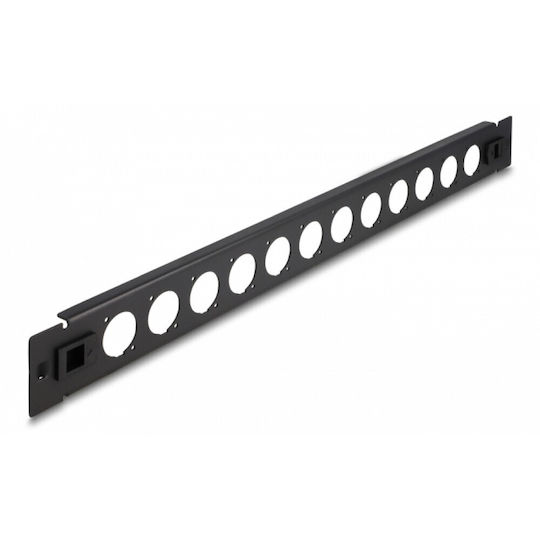DeLock Patch Panel για Rack 1U 19" 12 Θυρών D-Type Μαύρο