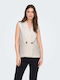 Only Women's Vest with Buttons White