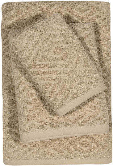 Das Home Bath Towel Set 3pcs Best 0662 Beige Weight 480gr/m²