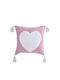 Nef-Nef Homeware Kids Decorative Pillow Hugging Heart Pink 35x35cm