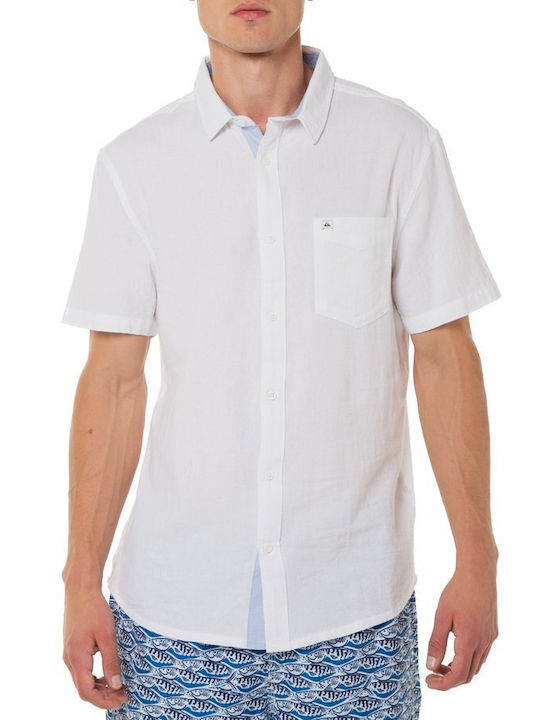 Quiksilver Men's Shirt Short Sleeve White