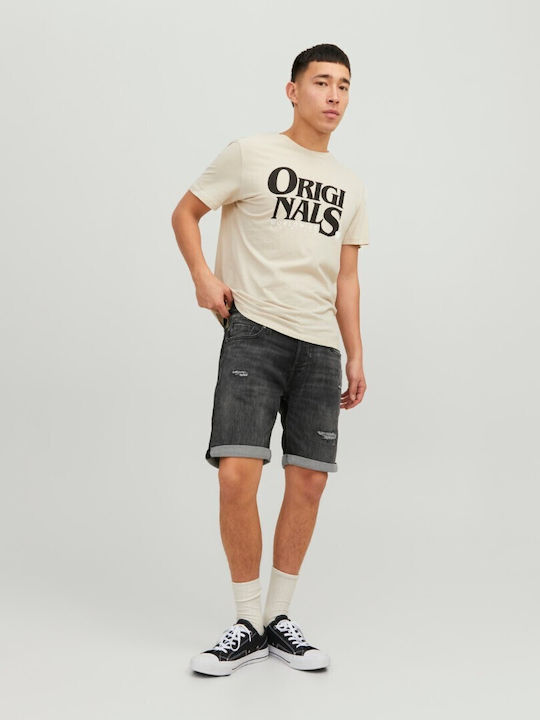 Jack & Jones Men's Denim Monochrome Shorts Black