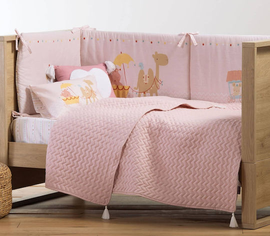 Nef-Nef Homeware Flirt Бебешка кувертюра от полиестер Розов 110x150см