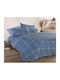 Nef-Nef Homeware Henry Cuvertură Extra-dublu Microfibra Denim 220x240cm