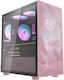 Darkflash DLM21 Mesh Gaming Midi Tower Computer Case with Window Panel Pink