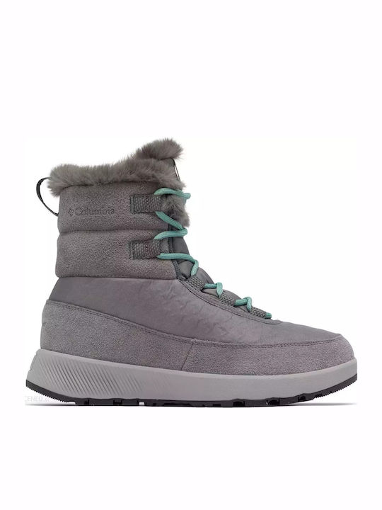 Slopeside Peak Suede Γυναικείες Μπότες Χιονιού με Γούνα Μπεζ