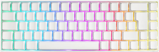 Deltaco WK95R Wireless Gaming Mechanical Keyboard 65% with Kailh Red switches and RGB lighting (English UK) White
