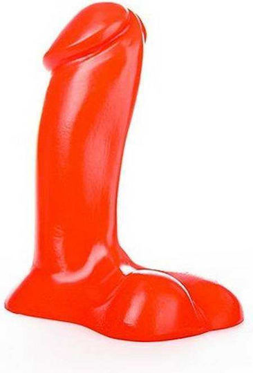 All Black All Red Patrick Realistic Dildo with Scrotum Red 14cm