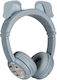 BuddyPhones PlayEars+ Kabellose Bluetooth Kinder Am Ohr Kopfhörer mit 24 Stunden Betriebszeit Blau