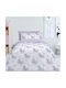 Das Home 4838 Set Kids Duvet Cover Single with Pillowcase White/Lilac 160x240cm