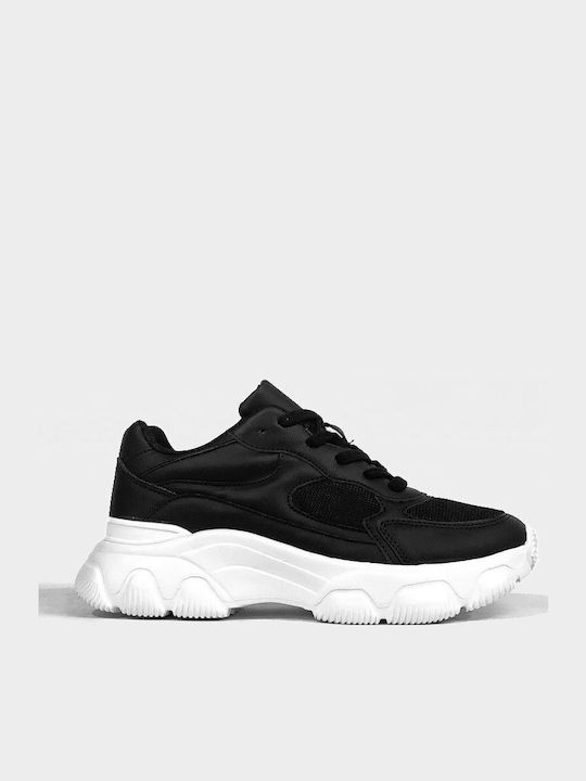 Adam's Shoes Γυναικεία Chunky Sneakers Μαύρα