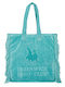 Greenwich Polo Club Stoff Strandtasche mit Hut Blau