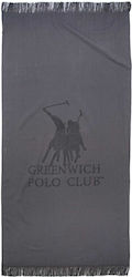 Greenwich Polo Club 3783 Πετσέτα Θαλάσσης Βαμβακερή Γκρι με Κρόσσια 170x80εκ.