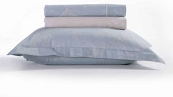 Nef-Nef Devote Super Double Cotton Duvet Cover Set with Pillowcases 230x240 Blue