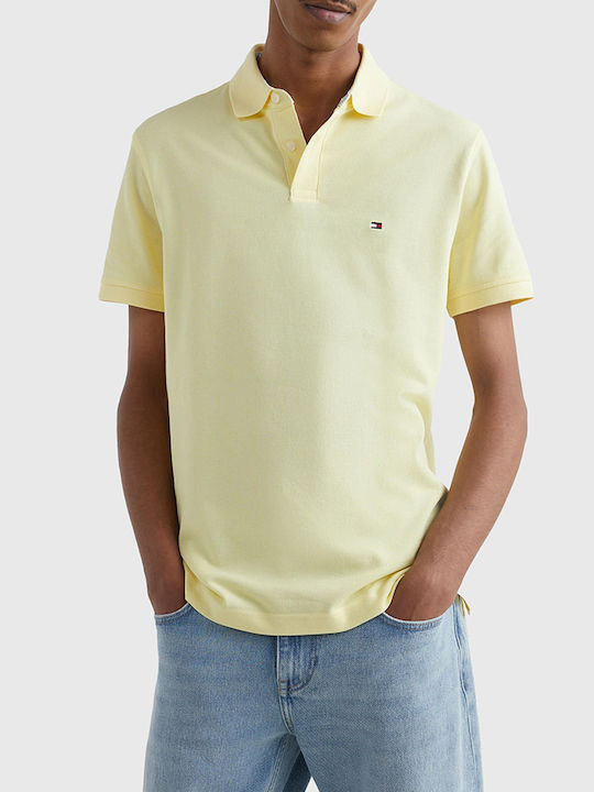 Tommy Hilfiger Ανδρικό T-shirt Polo Light Yellow