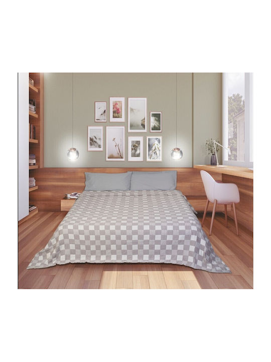 Kipper Check Κουβέρτα Μονή 160x240εκ. Beige