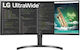 LG 35WN75CP-B Ultrawide VA HDR Curbat Gaming Monitor 35" QHD 3440x1440 cu Timp de Răspuns 5ms GTG