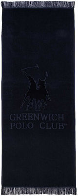 Greenwich Polo Club 3656 Prosop de Plajă de Bumbac Albastru cu franjuri 170x70cm.