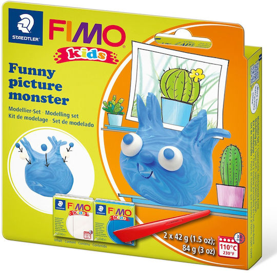 Staedtler Fimo Kids Funny Picture Monster Παιδικός Πολυμερικός Πηλός Πολύχρωμος 84gr