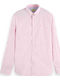 Long Sleeve Shirt Narrow Fit Striped Pink