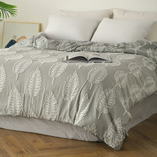 Melinen Isla Coverlet Queen Size from Polyester Gray 220x240cm
