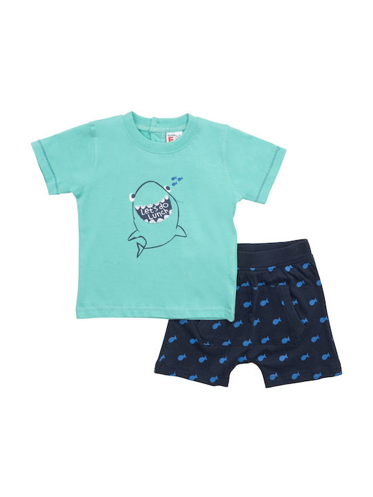 Funky Kids Set with Shorts Summer 2pcs Blue