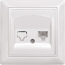 Alfa IlluminON Πρίζα Τηλεφώνου με Πλαίσιο Alfa IlluminON Πρίζα Τηλεφώνου με Πλαίσιο