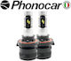 Phonocar Крушки за автомобил и мотоциклет H13 LED 6000K Хладно Бяло 12-24V 36W 2 бр