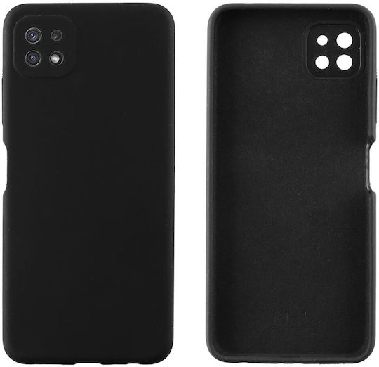 Idol 1991 Velvet Elite 4 Side Camera Guard Задна корица Силикон Черен (Galaxy A22 5G)