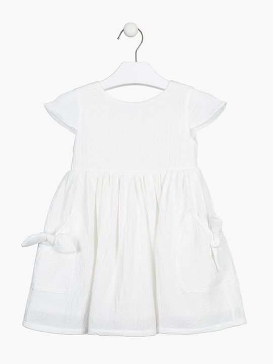 Losan Kids Dress Sleeveless White